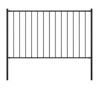 vidaXL Panel de valla Woerden con postes de acero, 1,7 x 0,75 m, negro
