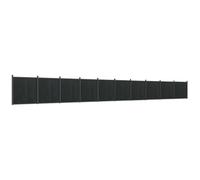 vidaXL Panel de Valla, Pared de Cerca Decorativa, Pantalla de Privacidad, Barrera para Jardín Patio Terraza Hogar, WPC Gris 1737x186 cm