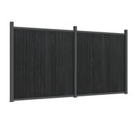 vidaXL Panel de Valla, Pared de Cerca Decorativa, Pantalla de Privacidad, Barrera para Jardín Patio Terraza Hogar, WPC Gris 353x186 cm