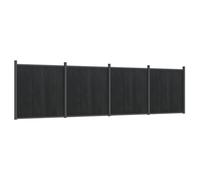 vidaXL Panel de Valla, Pared de Cerca Decorativa, Pantalla de Privacidad, Barrera para Jardín Patio Terraza Hogar, WPC Gris 699x186 cm