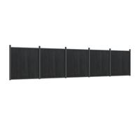 vidaXL Panel de Valla, Pared de Cerca Decorativa, Pantalla de Privacidad, Barrera para Jardín Patio Terraza Hogar, WPC Gris 872x186 cm