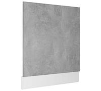 vidaXL Panel Frontal Lavavajillas Cocina Proteger Electrodoméstico Duradero Diseño Sencillo Fácil de Limpiar Contrachapada Gris Hormigón 59,5x3x67cm