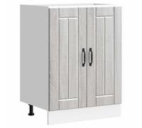 vidaXL Panel para lavavajillas Lucca Madera contrachapada Sonoma Gris, gabinete de Base de Cocina, Unidad Base de Fregadero de Cocina, cajón de gabinete de Base de Cocina