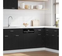 vidaXL Panel para lavavajillas Lyon de Roble Negro, 45 x 1,5 x 67 cm, Madera de ingeniería,