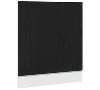 vidaXL Panel para lavavajillas Madera Roble Negro 60x1,5x67 cm, Frente del lavavajillas, Panel, Panel del lavavajillas Frontal, Panel Frontal