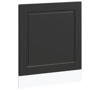 vidaXL Panel para lavavajillas Porto Madera contrachapada Negro, Panel Frontal de lavavajillas, Panel, Panel de Puerta Frontal de lavavajillas