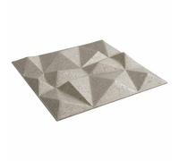 vidaXL Paneles de pared 12 pcs Betón Diamante 50x50 cm Espuma XPS, Decoración de dormitorio, paneles de pared modernos, 3D fáciles de limpiar, diseño personalizado para residencial