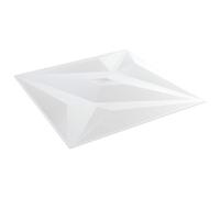 vidaXL Paneles de pared 12 pcs Estrella Blanca 50x50 cm Espuma XPS, Decoración de dormitorio, paneles de pared modernos, 3D fáciles de limpiar, diseño personalizado para residencial