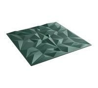vidaXL Paneles de pared 12 pcs Verde Amatista 50x50 cm Espuma XPS, Decoración de dormitorio, paneles de pared modernos, 3D fáciles de limpiar, diseño personalizado para residencial