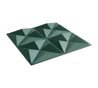 vidaXL Paneles de pared 12 pcs Verde Origami 50x50 cm Espuma XPS, Decoración de dormitorio, paneles de pared modernos, 3D fáciles de limpiar, diseño personalizado para residencial