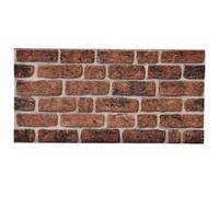 Paneles de pared 3D diseño de ladrillo 10 uds EPS marrón oscuro