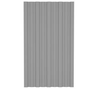 vidaXL Paneles de techo 12 piezas 80x45 cm acero galvanizado gris