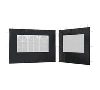 vidaXL Paneles Laterales para Carpa de Fiesta con Ventana, Juego de 2, Antracita, 300x195 cm, Resistente a UV y Agua, Ventanas Decorativas, para Eventos al Aire Libre, Jardín, Carpa Plegable