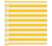 vidaXL Pantalla de Balcón Amarillo y 110 x 1000 cm Tela Oxford, Panel de balcón Moderno, Resistente a UV, Agua y Durable, solución de Sombra para jardín, terraza, Patio