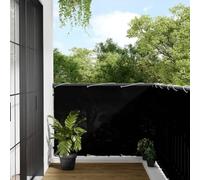 vidaXL Pantalla de Balcón, Mampara de Privacidad, Toldo Protector, Decoración para Jardín Patio Terraza Piscina, 100% Poliéster Oxford Negro