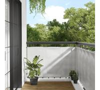 vidaXL Pantalla de Balcón, Mampara Impermeable de Privacidad, Protección UV, Parasol para Jardín Piscina Patio, 100% Poliéster Oxford Gris Claro