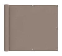vidaXL Pantalla de Balcón Taupé 100 x400 cm Tela Oxford, Solución de Sombra para Balcón, Paraguas a Rayas Moderno, Resistente a UV, Resistente al Agua