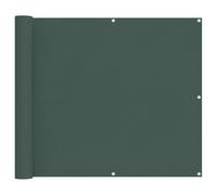 vidaXL Pantalla de Balcón Verde Oscuro 100 x 400 cm Tela Oxford, Panel de balcón Moderno, Resistente a UV, Agua y Durable, solución de Sombra para jardín, terraza, Patio