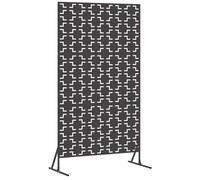 vidaXL Pantalla de Privacidad Negro 100 x 50 x 180 cm Acero, Pantalla de privacidad Moderna para jardín y terraza, Separador Exterior, Panel de Acero Rectangular
