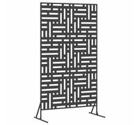 vidaXL Pantalla de Privacidad Negro 100 x 50 x 180 cm Acero, Pantalla de privacidad Moderna para jardín y terraza, Separador Exterior, Panel de Acero Rectangular