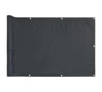 vidaXL Pantalla de privacidad de balcón PVC Gris Antracita 600x75 cm