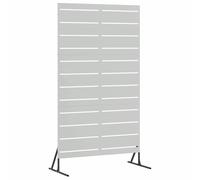 vidaXL Pantalla de Privacidad Gris 100 x 50 x 180 cm Acero, Pantalla de privacidad Moderna para jardín y terraza, Separador Exterior, Panel de Acero Rectangular