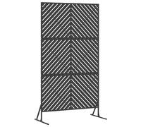 vidaXL Pantalla de Privacidad Negro 100 x 50 x 180 cm Acero, Pantalla de privacidad moderna para jardín y terraza, separador exterior, panel de acero rectangular