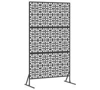 vidaXL Pantalla de Privacidad Negro 100 x 50 x 180 cm Acero, Pantalla de privacidad Moderna para jardín y terraza, Separador Exterior, Panel de Acero Rectangular