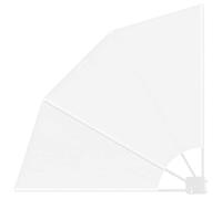 vidaXL Pantalla de privacidad para balcón Blanca 115 x 115 cm, Tela de poliéster Resistente a los UV, con Marco de Acero Revestido en Polvo. Sombra en Forma de Abanico Plegable para jardín y terraza
