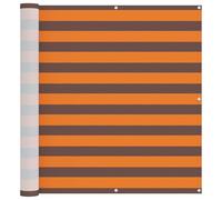 vidaXL Pantalla para balcón, color naranja y marrón, 120 x 200 cm, solución de sombra para balcón, moderna a rayas, resistente a los rayos UV, resistente al agua, cubierta solar duradera para terraza