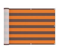 vidaXL Pantalla para balcón, color naranja y marrón, 75 x 200 cm, solución de sombra para balcón, moderna a rayas, resistente a los rayos UV, resistente al agua, cubierta duradera para terraza y
