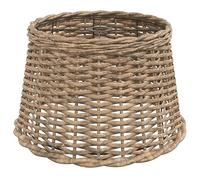 vidaXL Pantalla para Lámpara de Techo, Decoración de Luz de Tambor, Pantalla de Lámpara Colgante, Decoración para Salón Pasillo, Mimbre Marrón