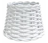 vidaXL Pantalla para lámpara de Techo Mimbre Blanco Ø20x15 cm