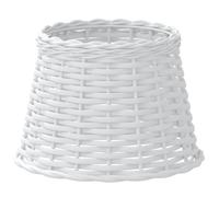 vidaXL Pantalla para lámpara Mimbre Blanco Ø25x17 cm, Pantalla de lámpara de Techo, Pantalla de lámpara de mesilla, Pantalla de lámpara de Mimbre