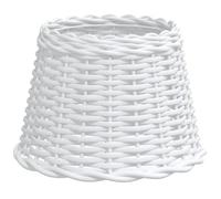 vidaXL Pantalla para lámpara Mimbre Blanco Ø30x20 cm, Pantalla de lámpara de Techo, Pantalla de lámpara de mesilla, Pantalla de lámpara de Mimbre