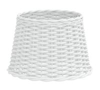 vidaXL Pantalla para lámpara Mimbre Blanco Ø40x26 cm, Pantalla de lámpara de Techo, Pantalla de lámpara de mesilla, Pantalla de lámpara de Mimbre
