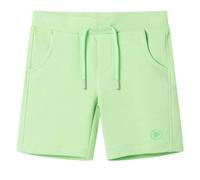 vidaXL Pantalón Corto de Niños con Cordón Bolsillos Ropa Infantil Verde Flúor 140