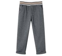 vidaXL Pantalón Infantil Cintura Elástica Ropa para Niños a Cuadros Gris Antracita 128