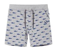 vidaXL Pantalones Cortos Infantil con Cordón Ropa de Niños Gris Claro Melange 116