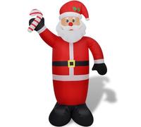 vidaXL Papá Noel Hinchable Sala Estar Iluminación Navidad Salón Jardín Adorno Navideño Fiesta Decoración Festival Casa Hogar 240 cm