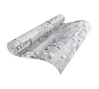 vidaXL Papel pintado 3D piedra gris 10 x 0,53 m, sala de estar, moderno, revestimiento de pared texturizado, papel pintado 3D, acabado piedra, estilo interior, estética casa