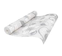 vidaXL Papel pintado sólido 3D flor 10 x 0,53 m tela no tejida para sala de estar, decoración mural rectangular, papel pintado 3D, diseño texturizado, paneles elegantes