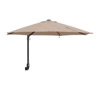 vidaXL Paraguas de Jardín Montado en la Pared con LEDs Taupe 248 cm