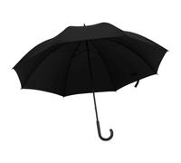 vidaXL Paraguas Palo Manual Sombrilla de Lluvia Antiviento Hombre Mujer Portátil Viaje Camina Acampa Caza Robusto Duradero Negro 130 cm