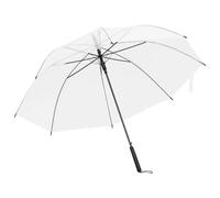 vidaXL Paraguas Palo Manual Sombrilla de Lluvia Antiviento Hombre Mujer Portátil Viaje Camina Acampa Caza Robusto Duradero Transparente 107 cm