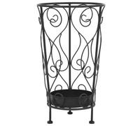 vidaXL Paragüero estilo vintage metal 26x46 cm negro