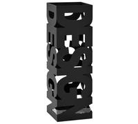 vidaXL Paragúero diseño Design Acero Negro