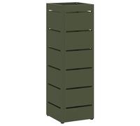 vidaXL Paraguero Verde Oliva Metal Mediano Paraguero Rectangular