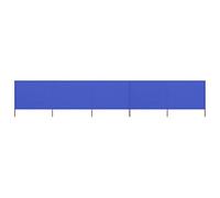 vidaXL Paravientos de 5 Paneles Tela Azul Celeste 600x120 cm
