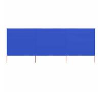 vidaXL Paravientos de Playa 3 Paneles Acampada Camping Senderismo Parasol Sombrajos Quitasol Caseta Aire Libre Tela Azul Celeste 400x120 cm